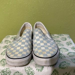 Vans Slip Ons Checkered Print Size 6.5